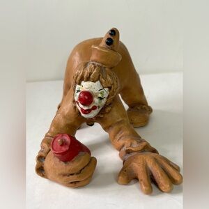Vintage 1978 Andreoli Clown Poly-Resin Figurine Creepy But Not Haunted Hopefully